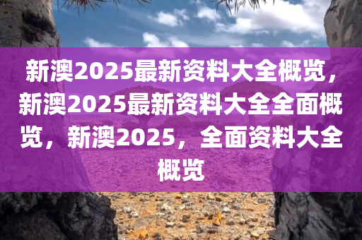 2025新澳2025大全正版免费资料, 最新的免费资料等你发现